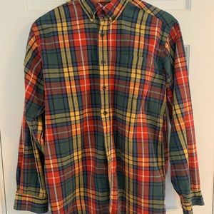 L.L.Bean Mens Flannel Shirt Size M-Tall